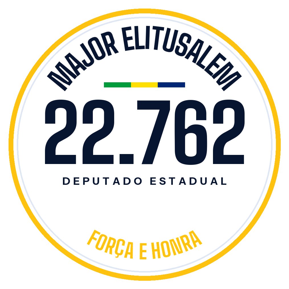 Praguinha adesiva do Major Elitusalem — Versão branca